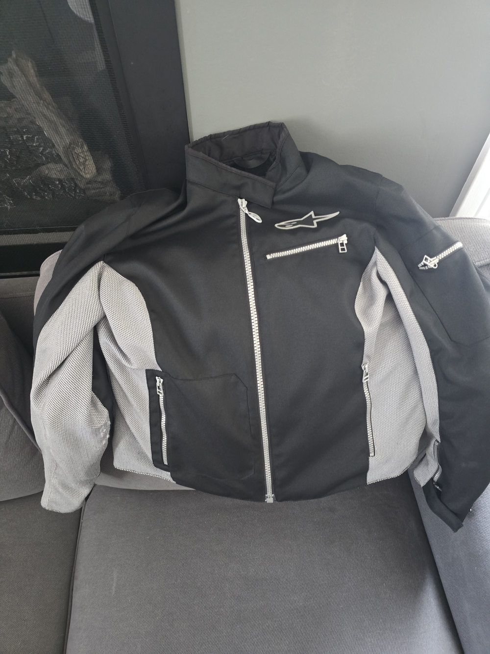 Alpinestars Black & Gray Womens Performance Motorcycle Jacket